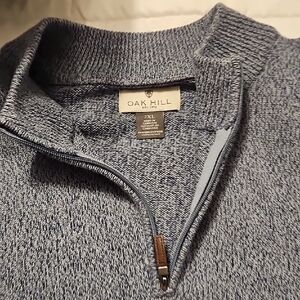 Oak Hill Men's Blue Zip-Up Sweater